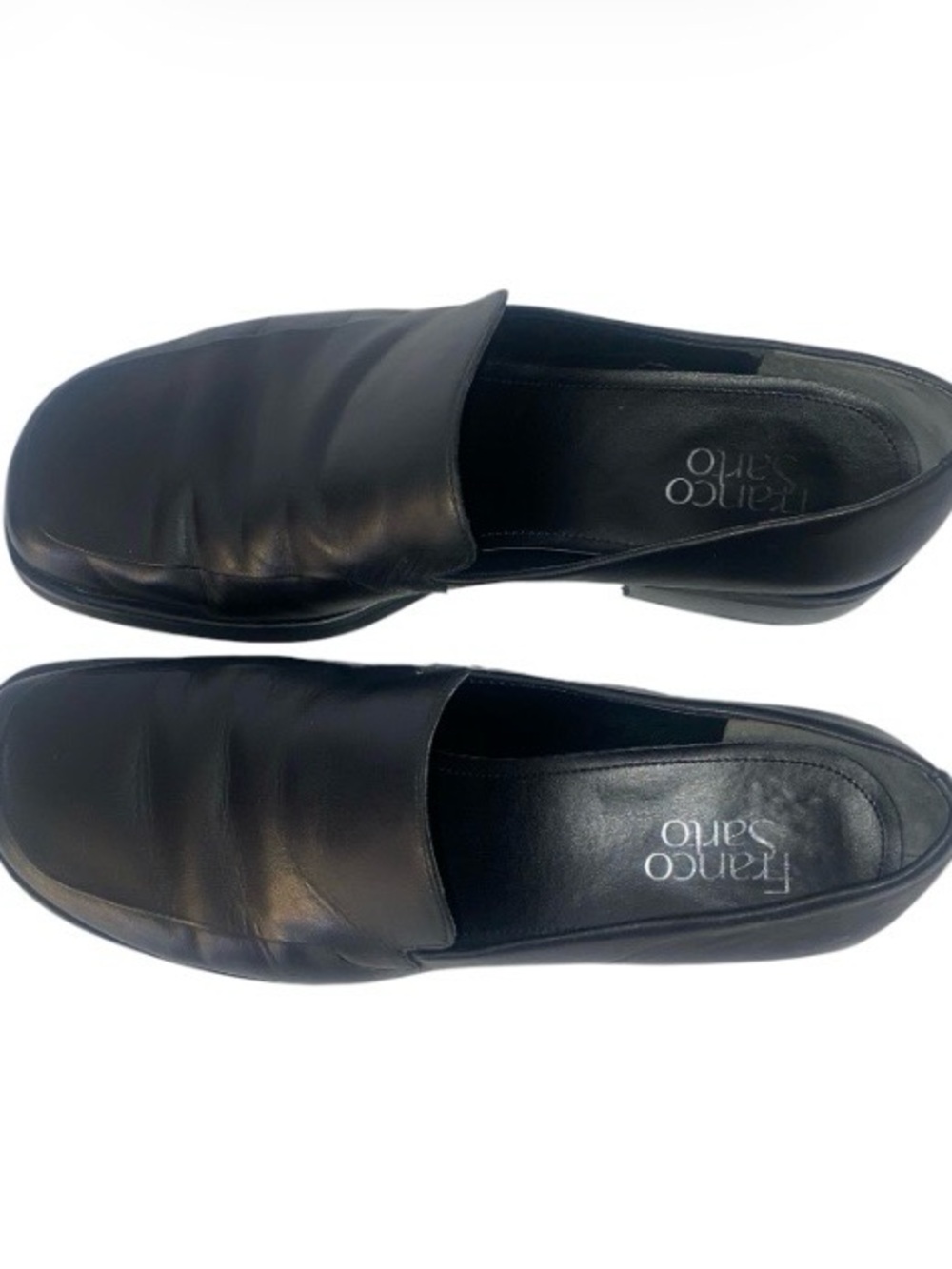Franco Sarto  Bocca Black Leather Loafers Size 9.5 M (Pre owned)